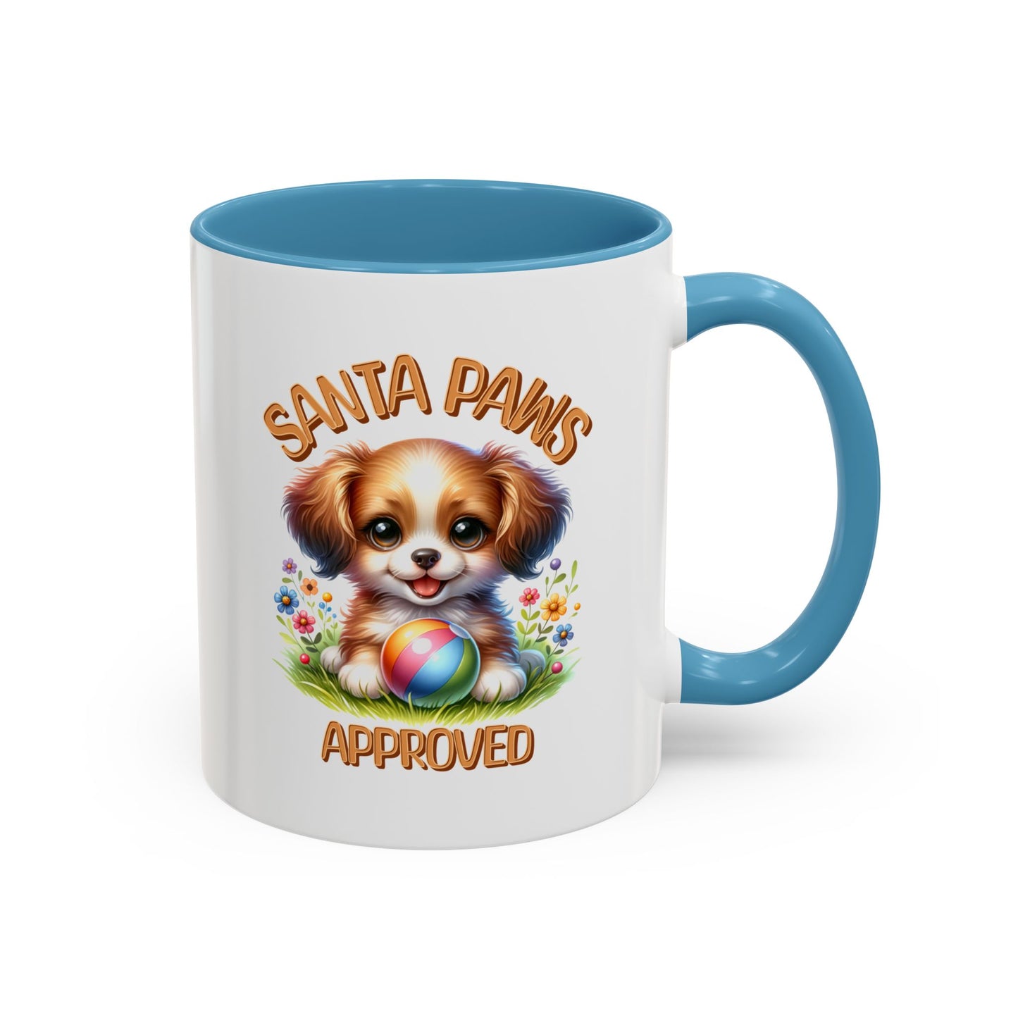 Santa Paws Approved Accent Coffee Mug - Adorable Pet Lover Gift