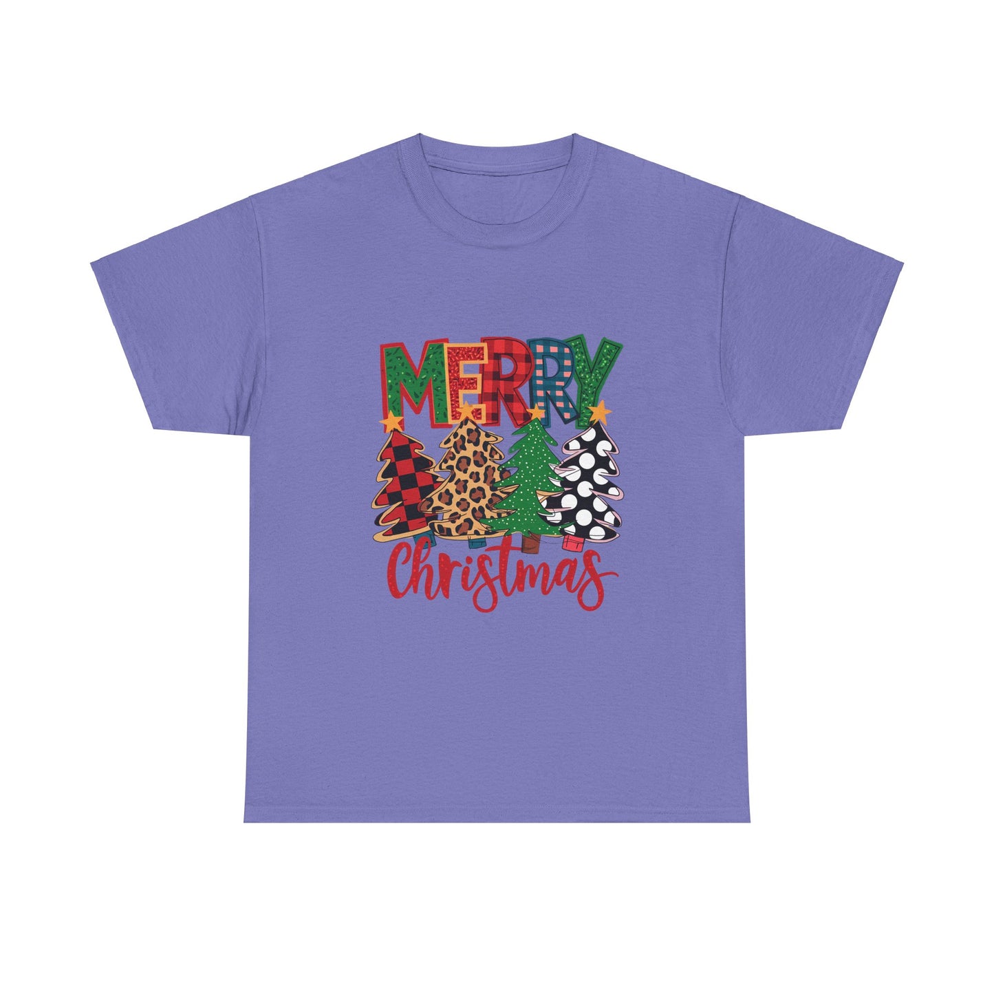 Merry Christmas Unisex Heavy Cotton Tee - Festive Holiday T-Shirt