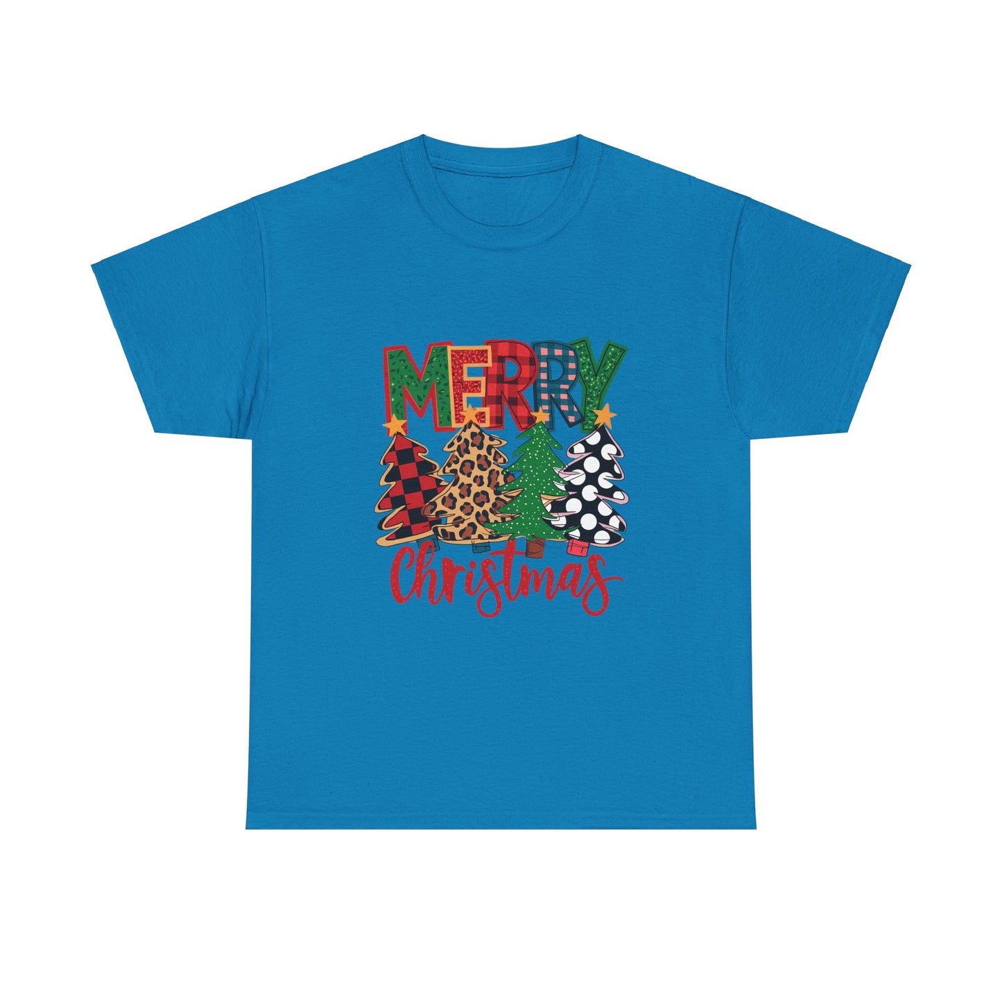 Merry Christmas Unisex Heavy Cotton Tee - Festive Holiday T-Shirt