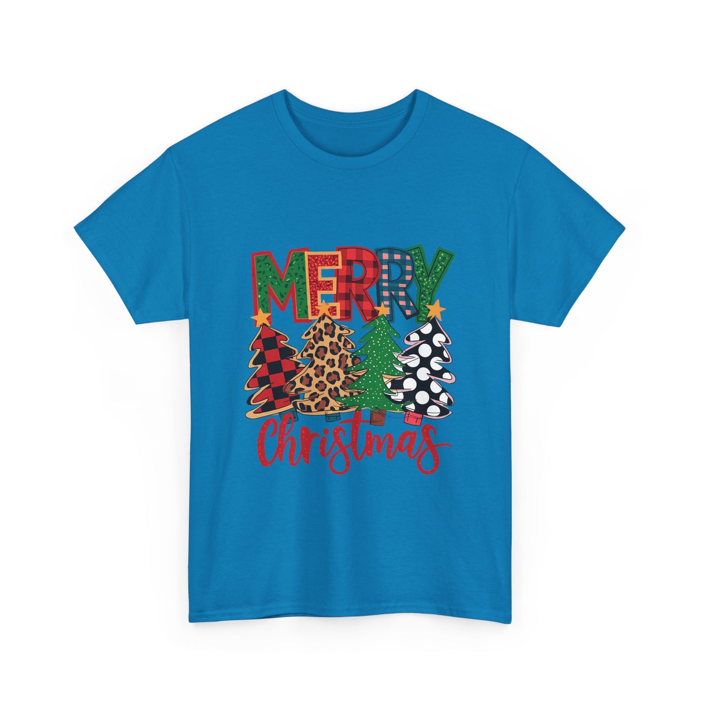 Merry Christmas Unisex Heavy Cotton Tee - Festive Holiday T-Shirt