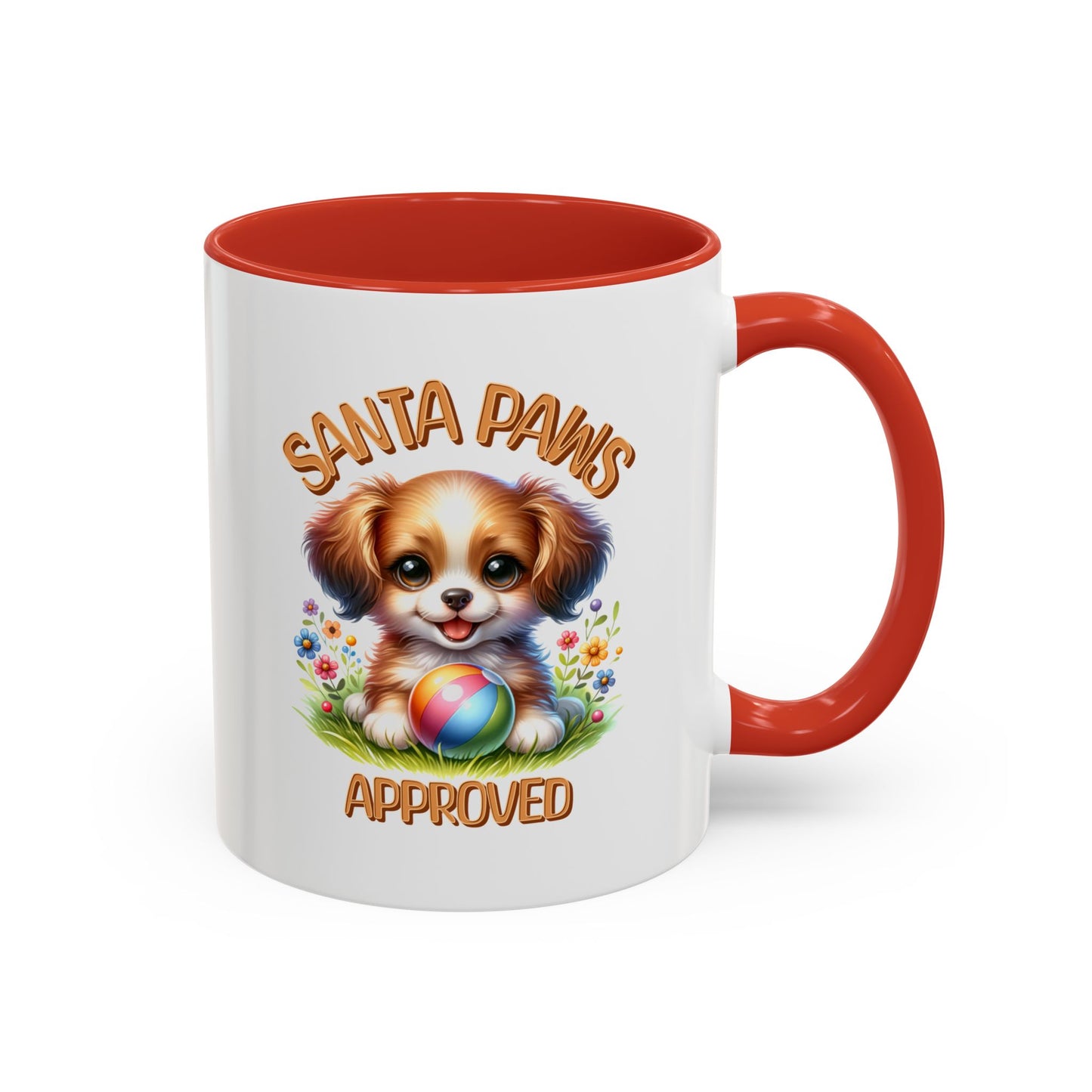 Santa Paws Approved Accent Coffee Mug - Adorable Pet Lover Gift