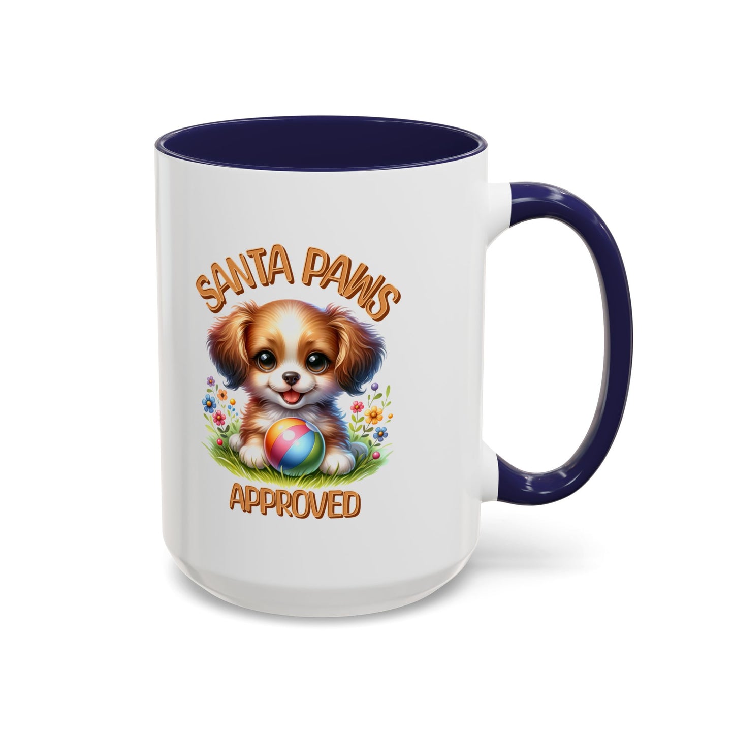Santa Paws Approved Accent Coffee Mug - Adorable Pet Lover Gift