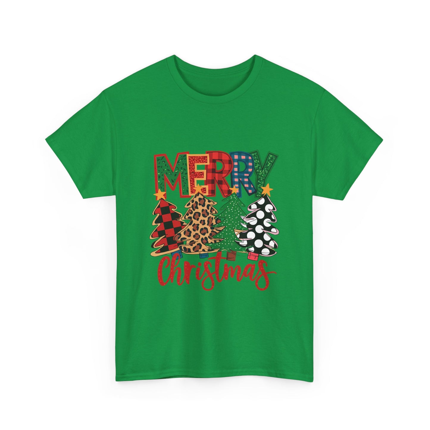 Merry Christmas Unisex Heavy Cotton Tee - Festive Holiday T-Shirt