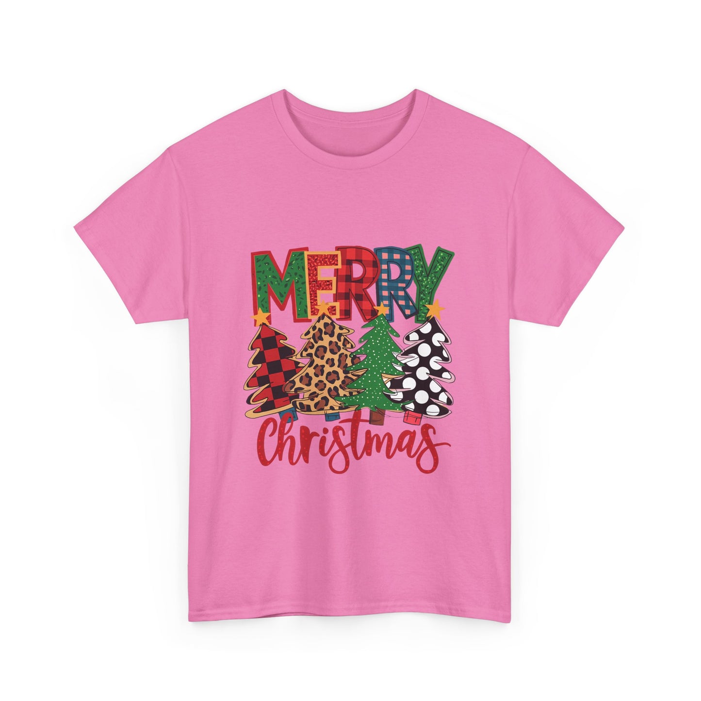 Merry Christmas Unisex Heavy Cotton Tee - Festive Holiday T-Shirt