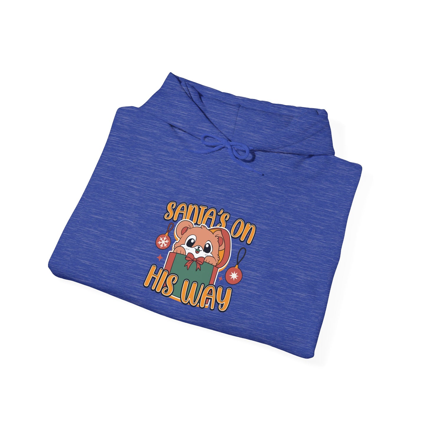 Cute Santa on His Way Unisex Hooded Sweatshirt
