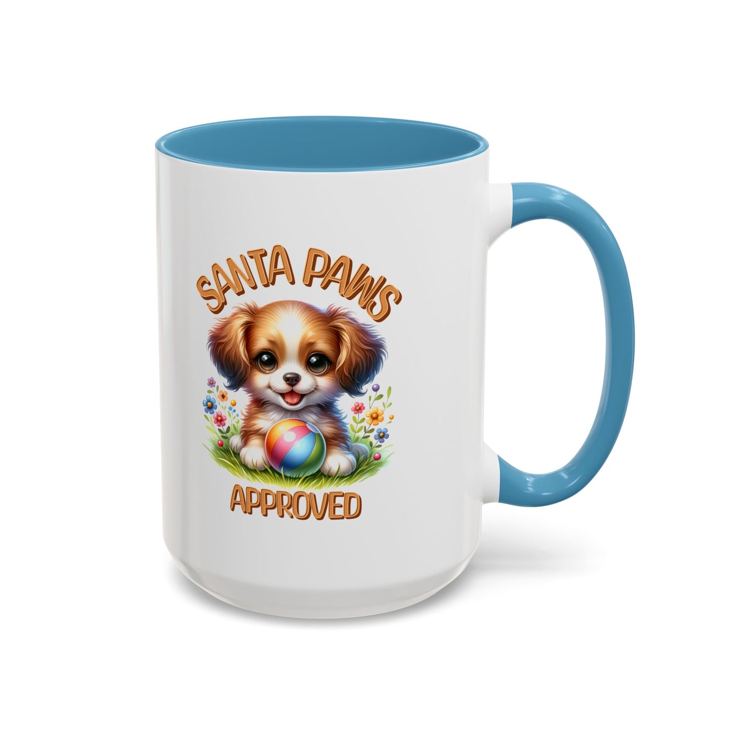 Santa Paws Approved Accent Coffee Mug - Adorable Pet Lover Gift