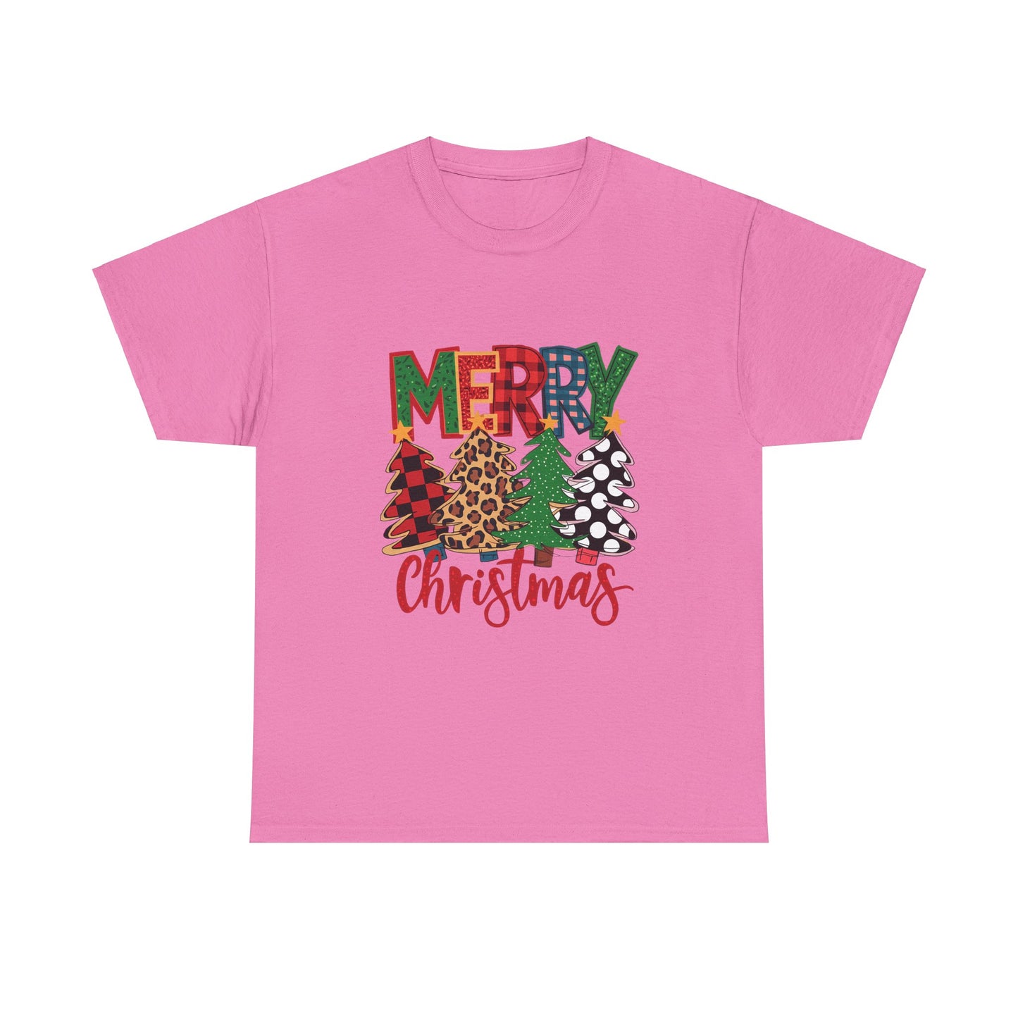 Merry Christmas Unisex Heavy Cotton Tee - Festive Holiday T-Shirt