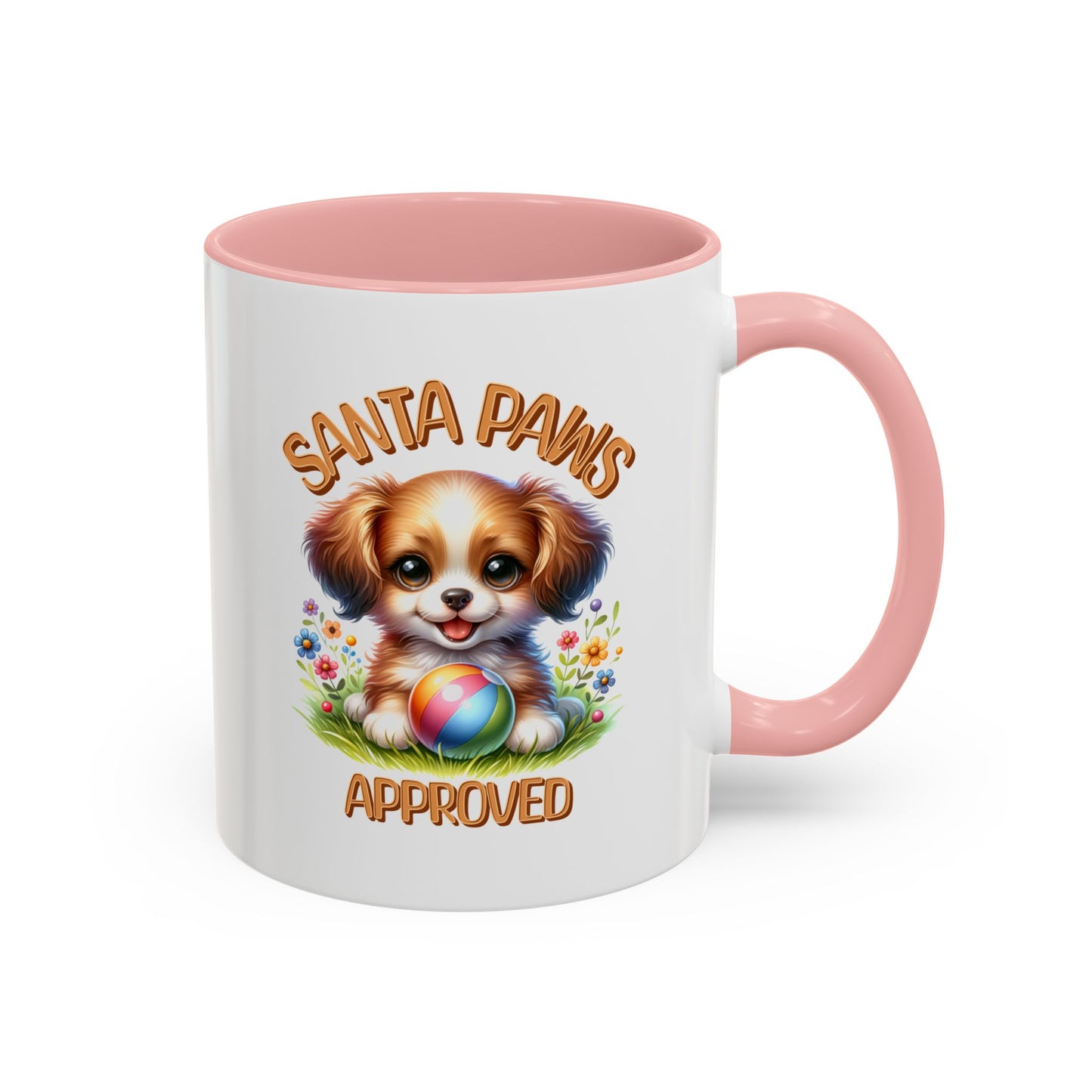 Santa Paws Approved Accent Coffee Mug - Adorable Pet Lover Gift