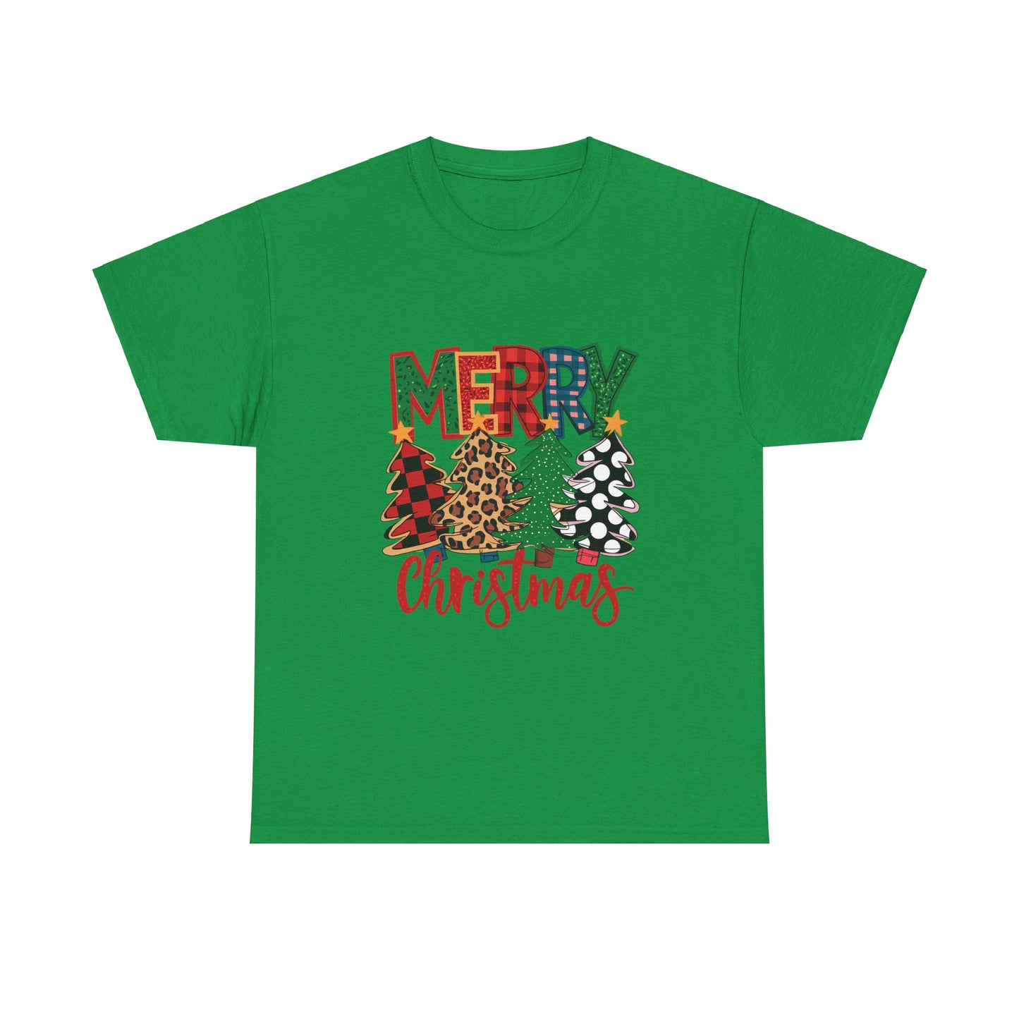 Merry Christmas Unisex Heavy Cotton Tee - Festive Holiday T-Shirt