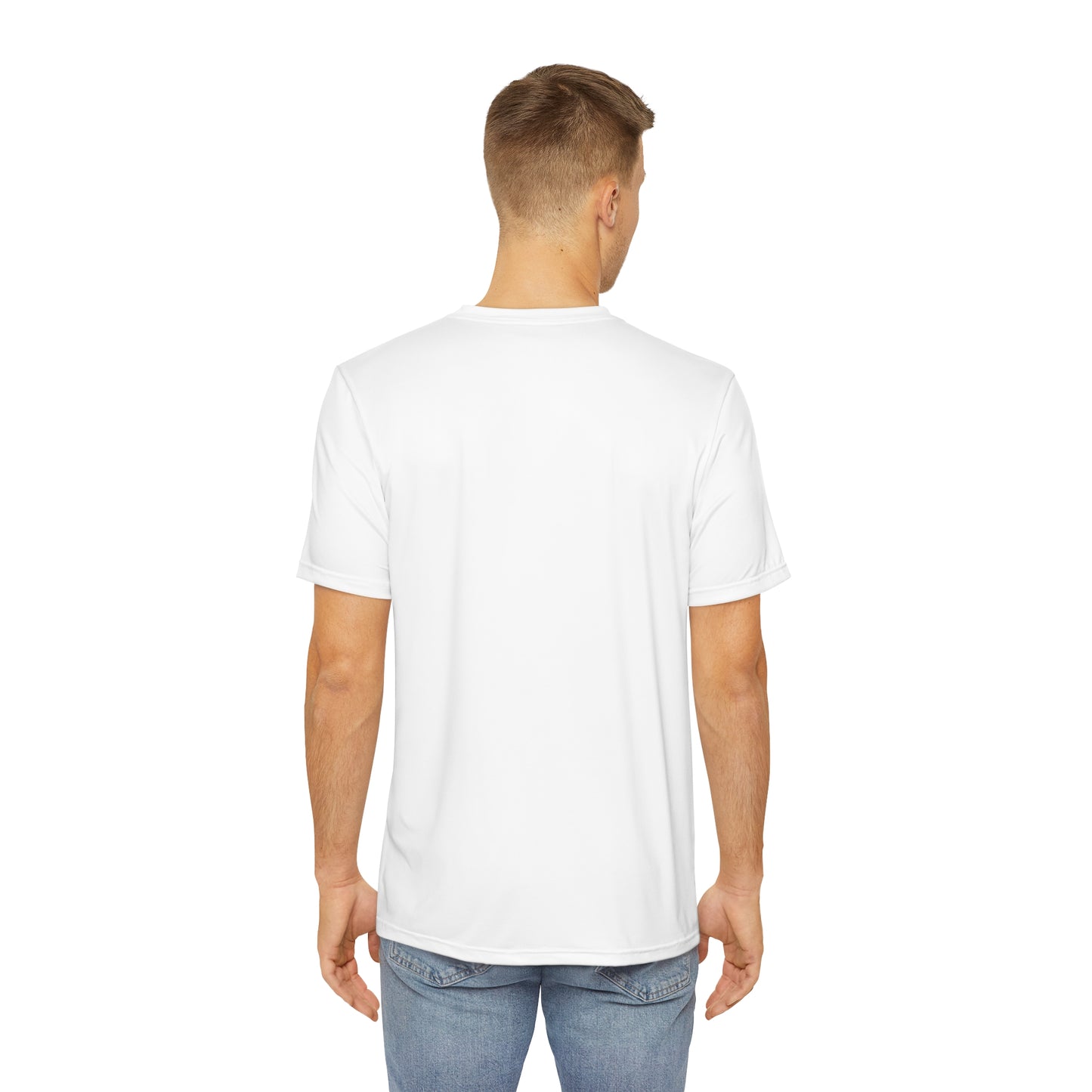 Men's Inspirational Polyester Tee - Faith-Focused Design