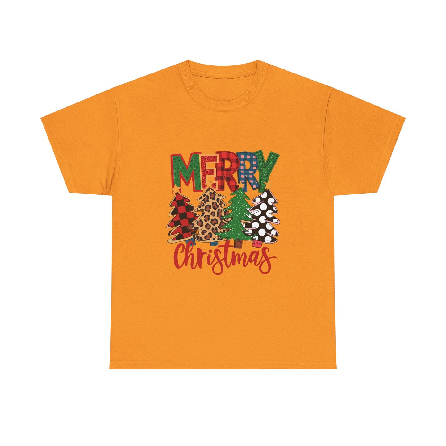 Merry Christmas Unisex Heavy Cotton Tee - Festive Holiday T-Shirt