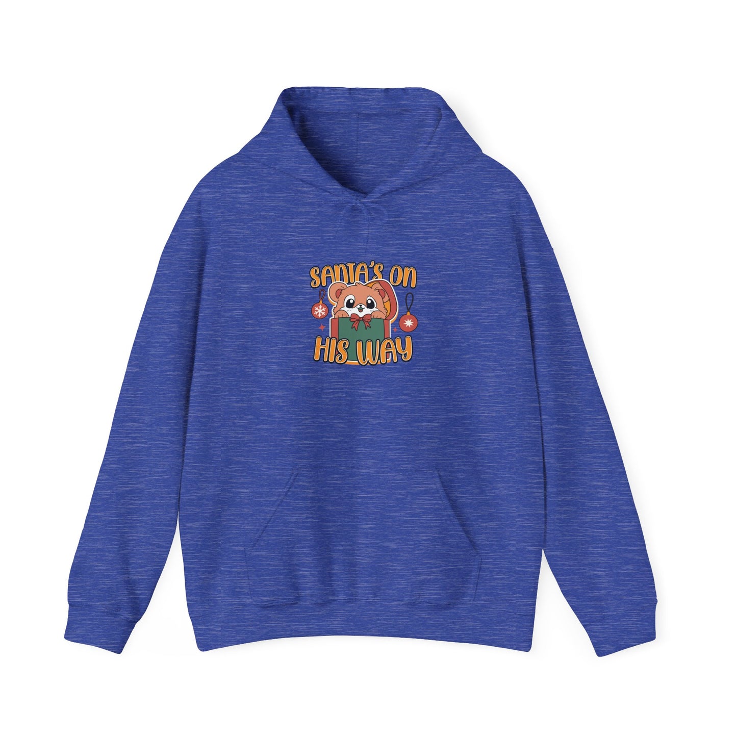 Cute Santa on His Way Unisex Hooded Sweatshirt