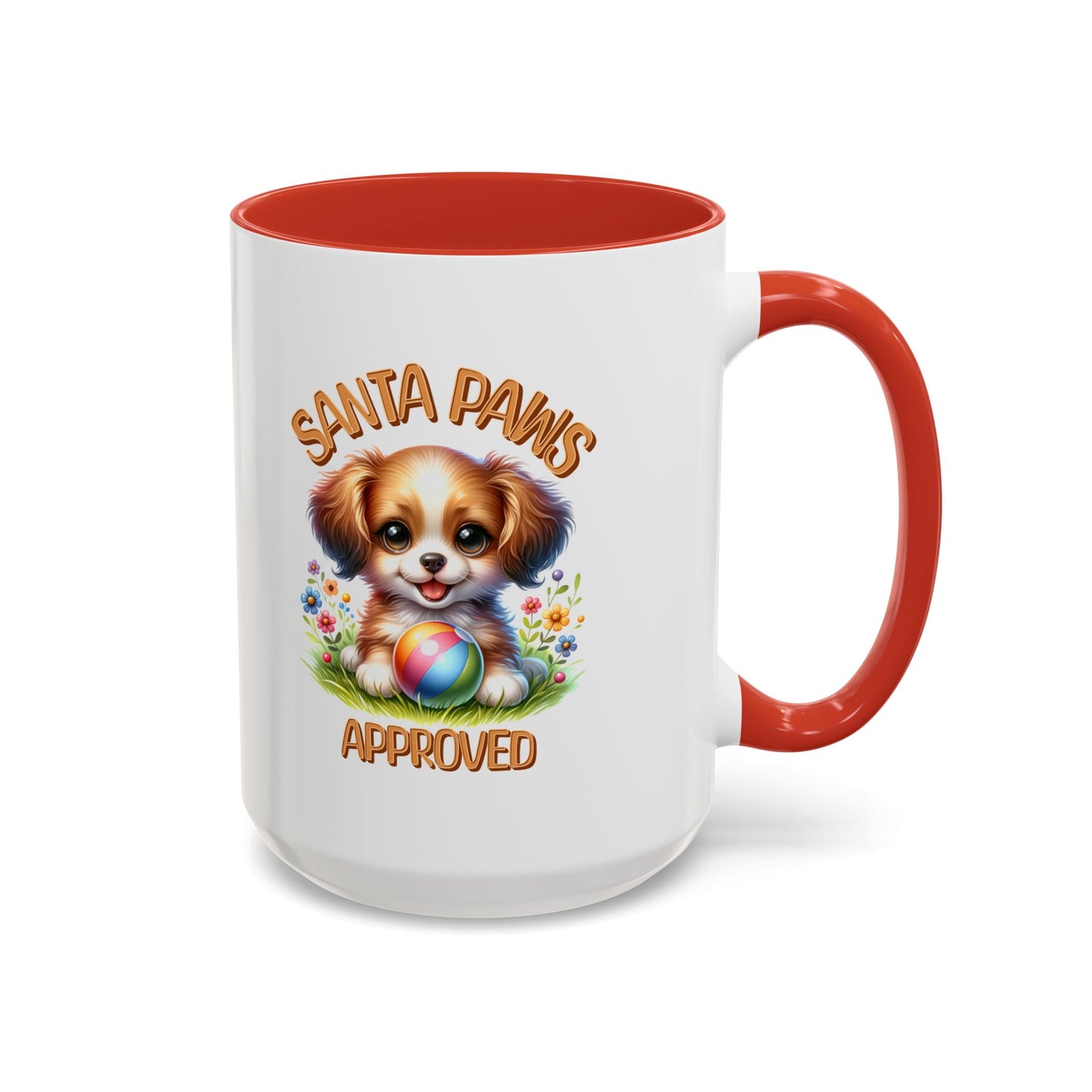 Santa Paws Approved Accent Coffee Mug - Adorable Pet Lover Gift