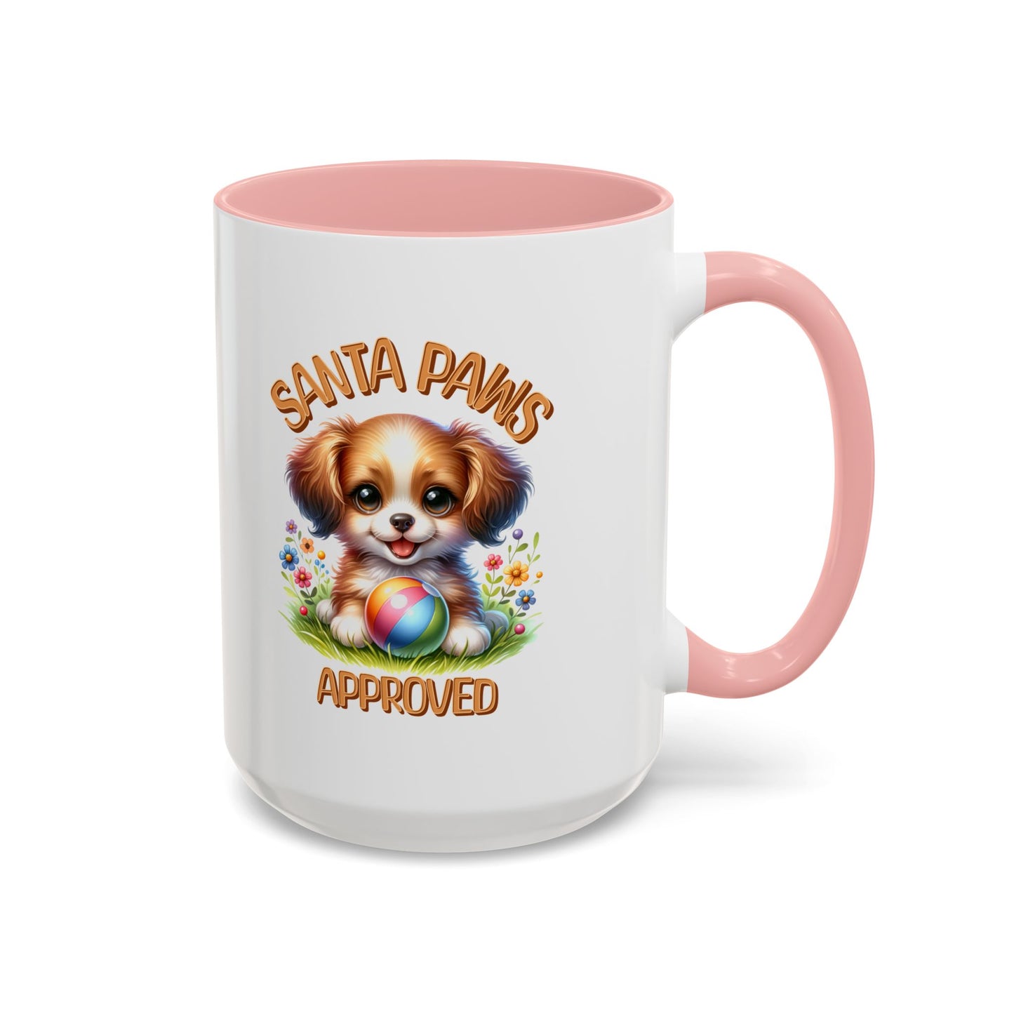 Santa Paws Approved Accent Coffee Mug - Adorable Pet Lover Gift