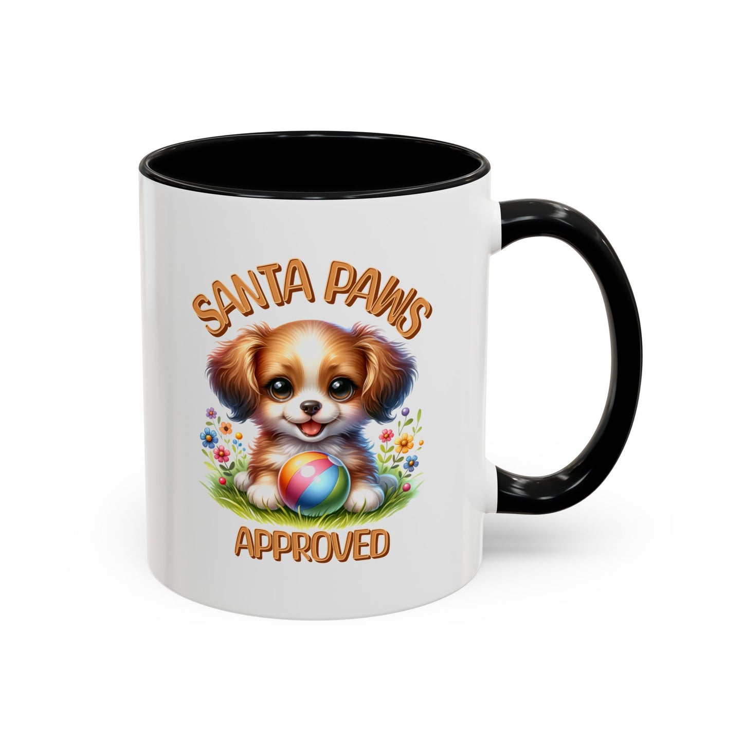 Santa Paws Approved Accent Coffee Mug - Adorable Pet Lover Gift