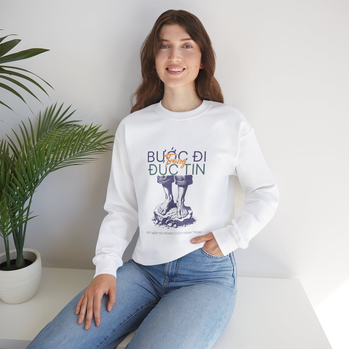 Inspirational Unisex Heavy Blend™ Crewneck Sweatshirt - Motivational Quote Design