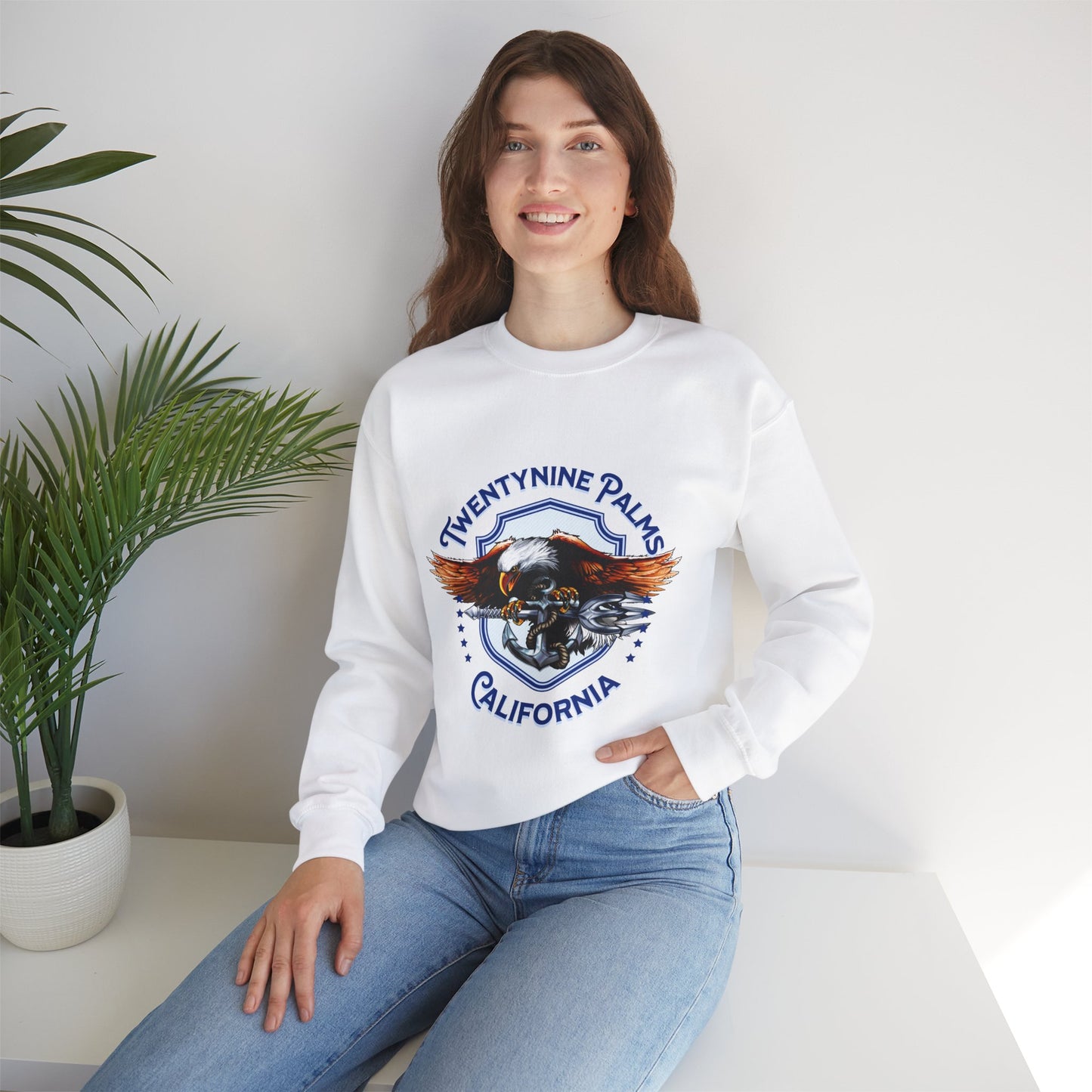 TwentyNine Palms California Eagle Sweatshirt - Unisex Heavy Blend™ Crewneck