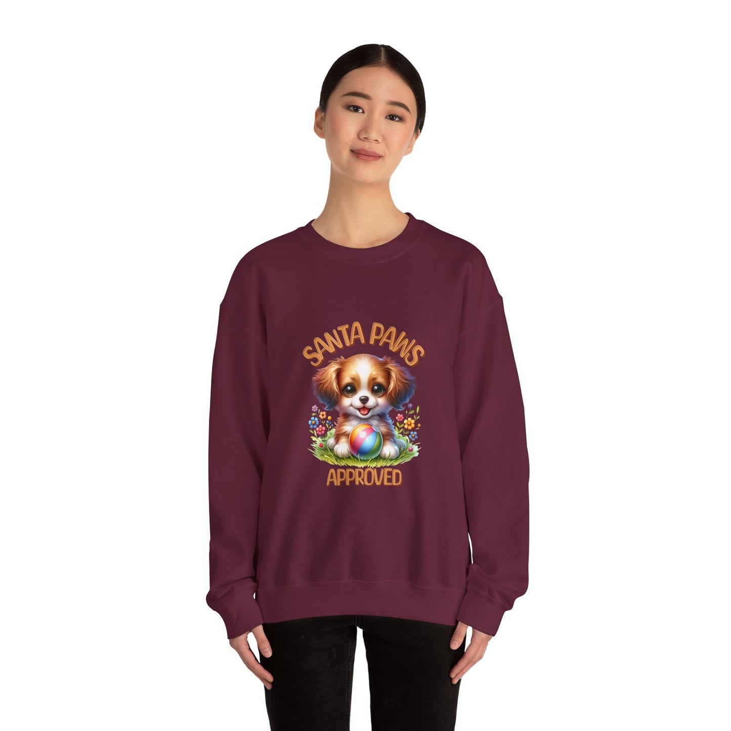 Santa Paws Approved Unisex Crewneck Sweatshirt - Cozy Holiday Wear for Dog Lovers