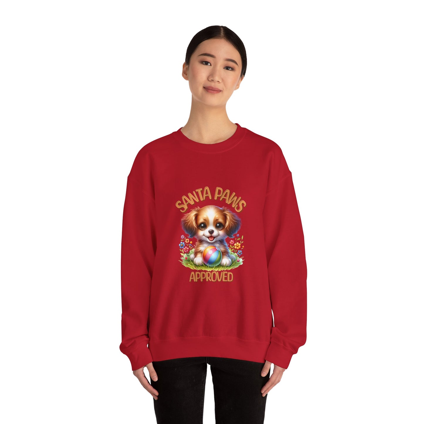 Santa Paws Approved Unisex Crewneck Sweatshirt - Cozy Holiday Wear for Dog Lovers